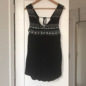Free People black embroidered dress
